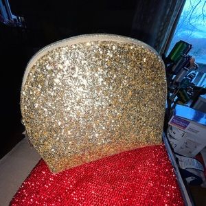 Small zipper glitter bag